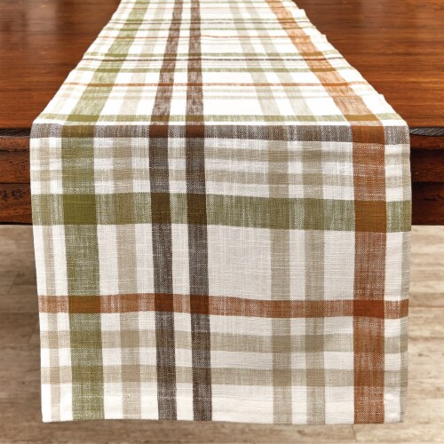 Fall plaid store table runner