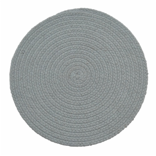 Split P Essex Round Placemat Set - Blue Mist Perspective: front