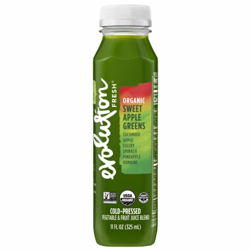 Evolution Fresh® Organic Sweet Apple Greens Cold Pressed Vegetable & Fruit Blend Juice Perspective: front