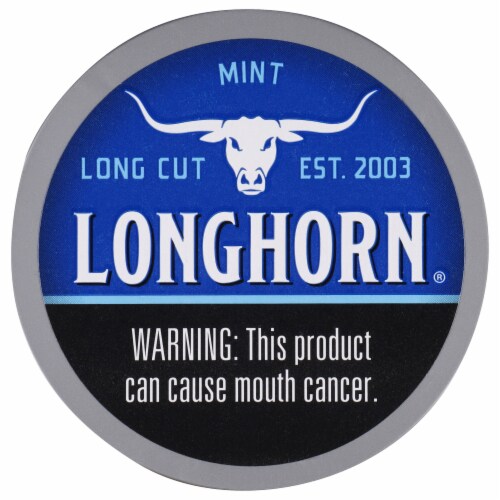 Longhorn® Long Cut Mint Moist Snuff Perspective: front