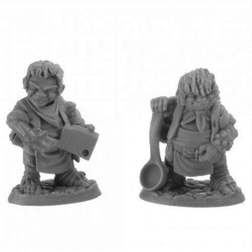 Reaper Miniatures REM30044 Bones United States of America Halfling Cooks Miniature Perspective: front