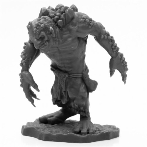 Reaper Miniatures REM44002 Bones Black-Rock Troll Miniature Perspective: front