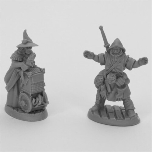 Reaper Miniatures REM44035 Bones Dreadmere Fishmongers Miniatures, Black - Pack of 2 Perspective: front