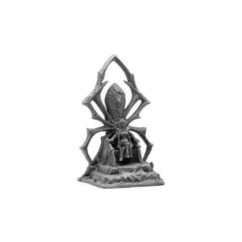 Reaper Miniatures  Bones Dark Elf Queen on Throne Miniatures&#44; Black Perspective: front