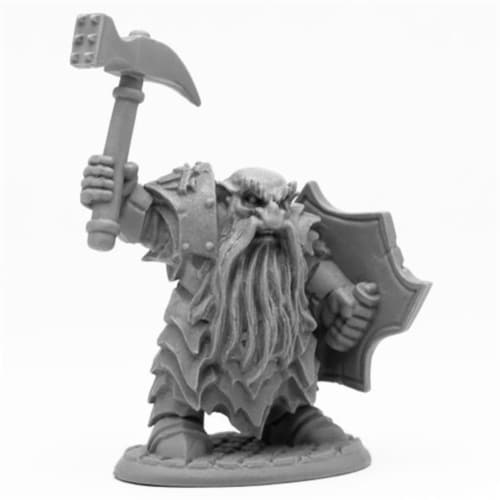Reaper Miniatures REM44109 Bones Black-Enlarged Dark Dwarf Smiter Miniature Perspective: front