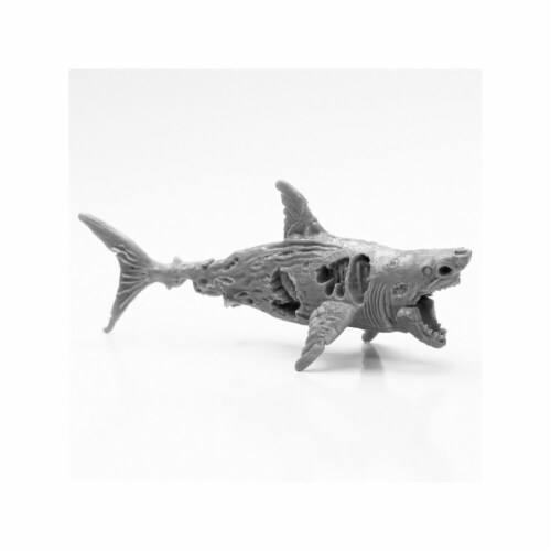 Reaper Miniatures  Bones Black-Zombie Shark Miniature Perspective: front