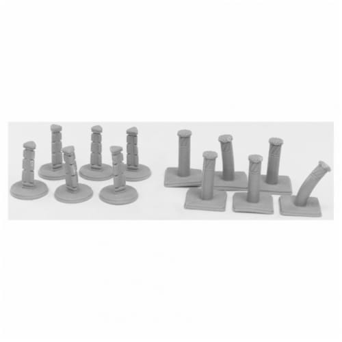 Reaper Miniatures REM49004 Bones Bollards Miniatures, Black - Pack of 12 Perspective: front