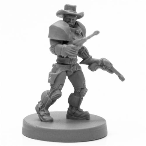 Reaper Miniatures REM49032 Bones Black John Bishop, Space Cowboy Miniatures & Miniature Games Perspective: front