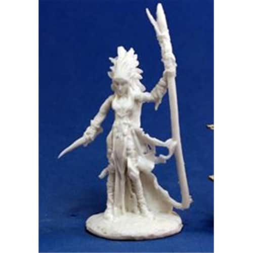 Reaper Miniatures 77121 Bones - Liela- Dark Elf Wizard Perspective: front
