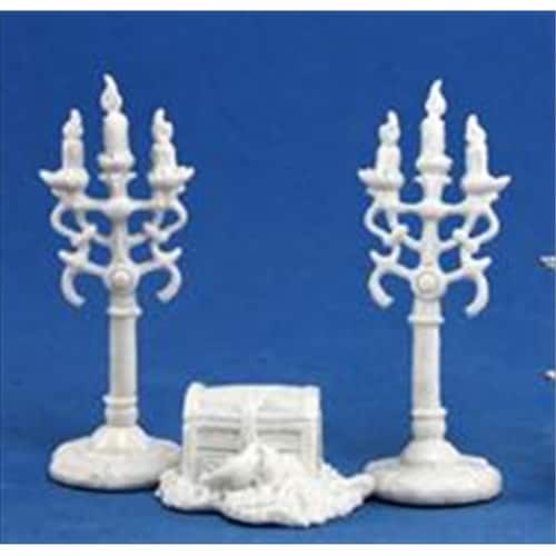 Reaper Miniatures 77138 Bones - Treasure & Candleabra Perspective: front