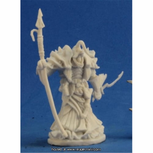 Reaper Miniatures REM77215 25mm Scale Eregris Darkfathom Sea Priest - Bones Perspective: front