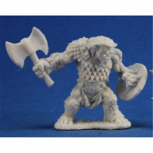 Reaper Miniatures REM77233 Bones-Kegg, Bugbear Hunter Axe Perspective: front
