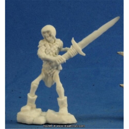 Reaper Miniatures REM77238 25mm Skeleton Guardian with Two Hand Sword - Bob Ridolfi Perspective: front