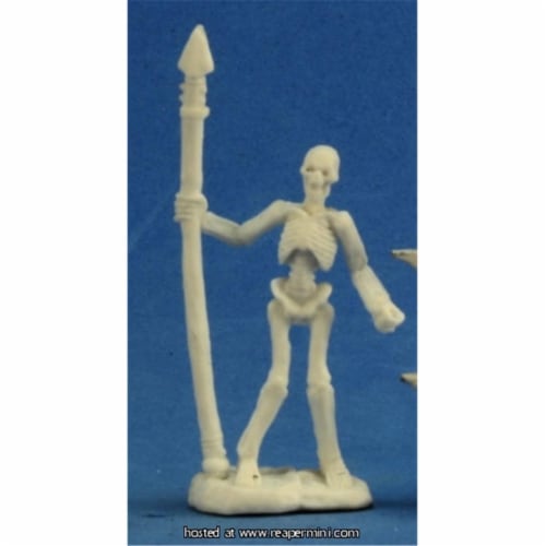 Reaper Miniatures REM77244 25mm Scale Skeleton Warrior Spearmen - Pack of 3 Perspective: front