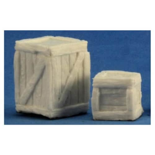 Reaper Miniatures REM77248 Bones Large Crate & Small Crate Miniature Perspective: front