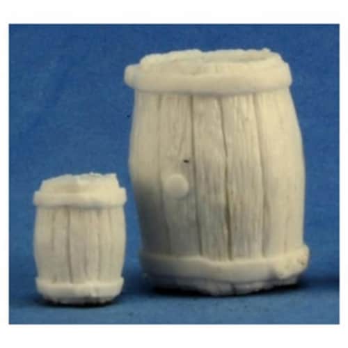 Reaper REM77249 Bones Large Barrel & Small Barrel Miniature Figures Perspective: front