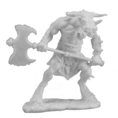 Reaper Miniatures REM77251 Bones Bloodhoof, Minotaur Barbarian Miniatures Perspective: front