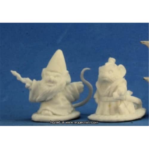 Reaper Miniatures REM77288 25mm Scale Mousling Sorcerer & Samurai - Gene Van Horne Perspective: front
