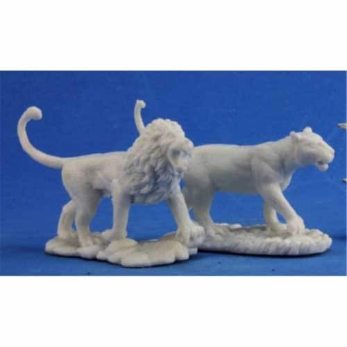 Reaper Miniatures REM77341 Bones-Lions 2 Miniature Games Perspective: front