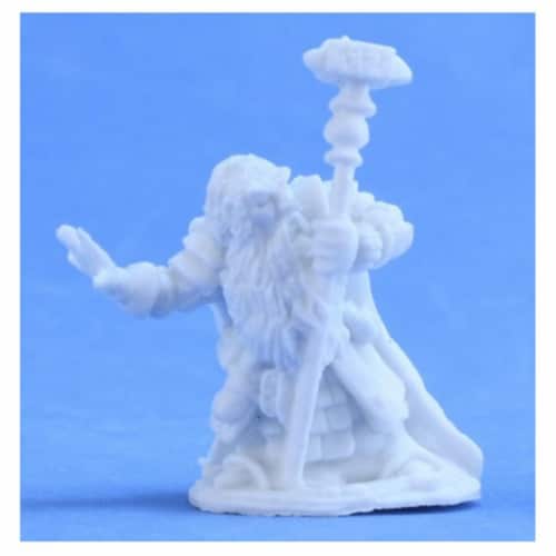 Reaper REM77383 Dwarf Cleric Barden Barrelstrap Bones Miniature Figures Perspective: front