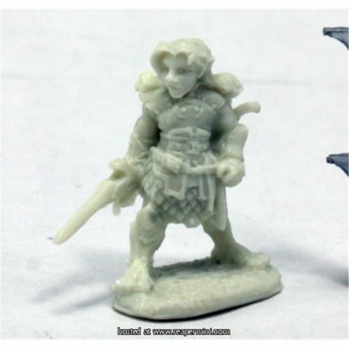 Reaper Miniatures REM77403 25mm Scale Dingo, Halfling Rogue - Werner Klocke Perspective: front