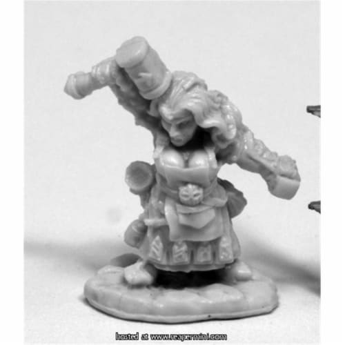 Reaper Miniatures REM77413 25mm Scale Margara, Dwarf Shaman - Werner Klocke Perspective: front
