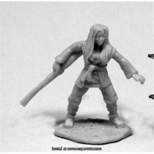 Reaper Miniatures REM77418 25mm Scale Xiao Liu, Female Monk - James Van Schaik Perspective: front