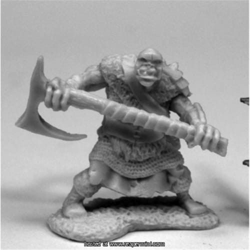 Reaper Miniatures REM77431 25mm Scale Orc Chopper, 2H Axe Perspective: front