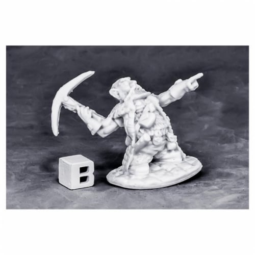 Reaper Miniatures REM77572 Bones Dwarf Master Of the Hunt W3 Miniatures Perspective: front