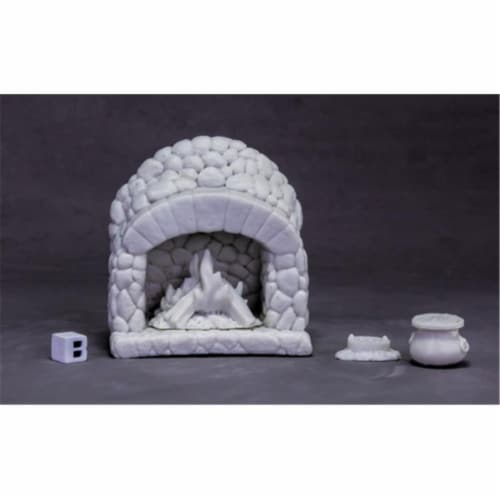 Reaper Miniatures REM77617 Bones Dark Heaven - Dungeon Dressing Hearth W3 Perspective: front