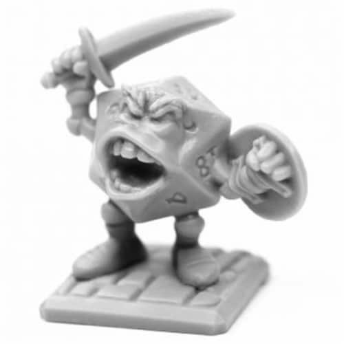 Reaper Miniatures REM77651 Bones-Sir Vigintor d20 Miniature Perspective: front