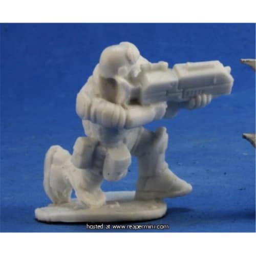 Reaper Miniatures REM80051 25mm Scale Skids IMEF Trooper, Bobby Jackson - Bones & Chronoscope Perspective: front