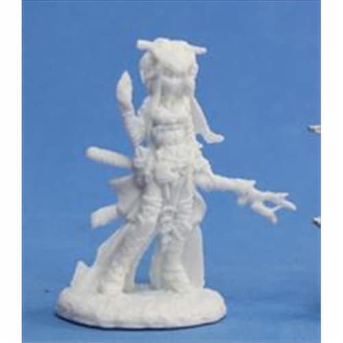 Reaper Miniatures 89008 Bones - Path Finder Feiya- Iconic Witch Miniature Perspective: front