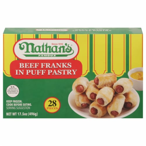 Nathan’s Famous Savory Cocktail Beef Franks in Puff Pastry