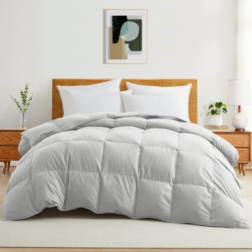 Grey feather comforter shop