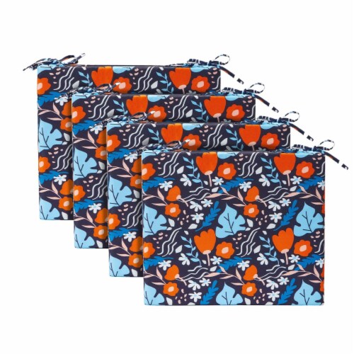 Waterproof Outdoor Seat Cushions 4 Pack 18.5 X16 X3 High Density Foam 18.5 in x 16 in x 3 in Smith s Food and Drug