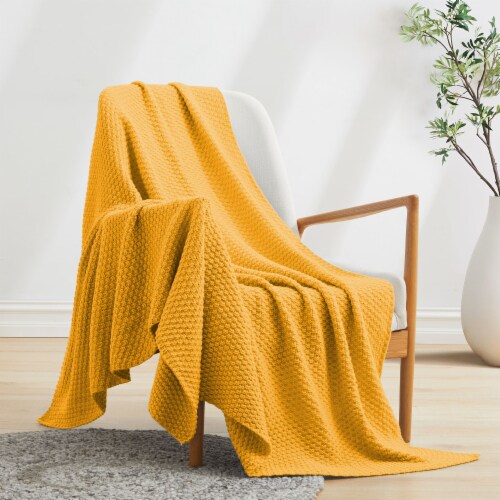 Super Soft Throw Blanket Lightweight Bed Blanket All Season Use Yellow 50 W X 60 L 50 W x 60 L Kroger