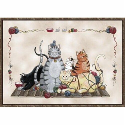 Custom Printed Rugs GRANNYSCATS Grannys Cats Rug Perspective: front