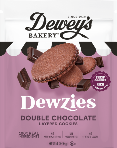 Dewey's Bakery® Double Chocolate Layered Sandwich Cookies Perspective: front