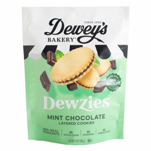 Dewey's Bakery® Mint Chocolate Layered Sandwich Cookies Perspective: front