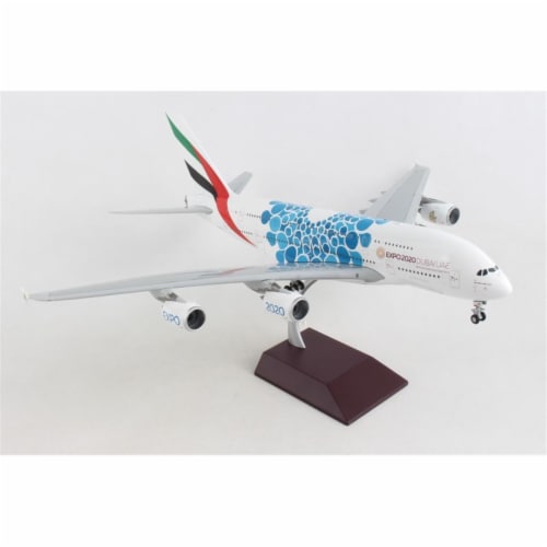 Gemini200 G2UAE779 Emirates A380 1-200 Blue Expo 2020 Reg No. A6-Eoc Aircraft Perspective: front