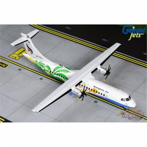 Gemini200 G2BKP827 Bangkok Airways ATR-72-600 1-200 Reg HS-PZJ Koh Samui Model Airplane Perspective: front