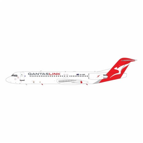 Gemini200 G2QFA868 Qantas Link- Network Aviation Fokker F-100 VH-NHP Scale 1-200 Diecast Mode Perspective: front