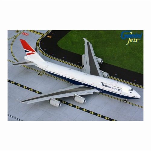 Gemini200 G2BAW841F British 747-400 1-200 Negus Flaps Down Reg No. G-Civb Aircraft Perspective: front