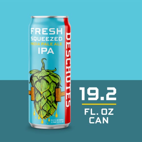 Deschutes Brewery® Fresh Squeezed IPA Craft Beer Single Can Perspective: front