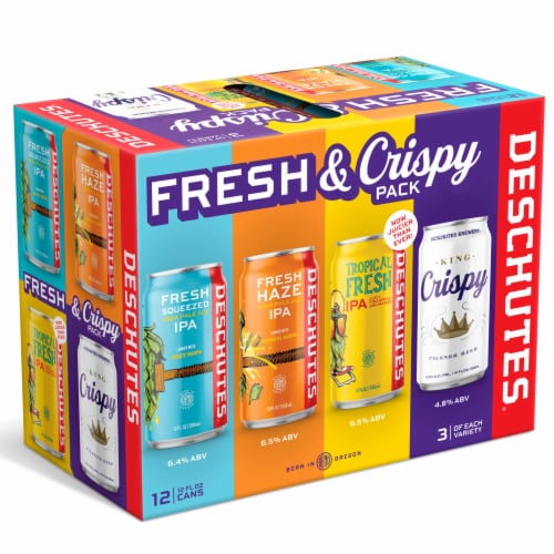 Deschutes Brewery® Fresh & Crispy Variety Pack Craft Beer Perspective: front