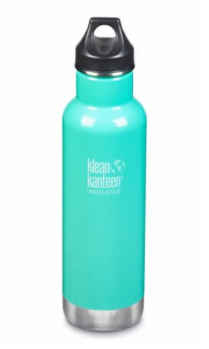 King Soopers Klean Kanteen Classic Stainless Steel Insulated Water Bottle With Loop Cap Sea Crest Oz