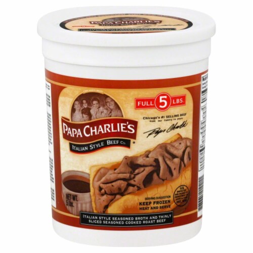 Papa Charlie's Italian Beef Tub Perspective: front