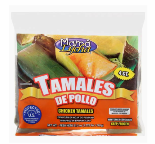 Mama Lycha Tamales De Pollo Perspective: front