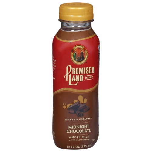 Promised Land Dairy Midnight Chocolate Ultra-Pasteurized Whole Milk Perspective: front
